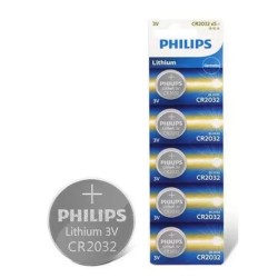 Bateria CR 2032 3Volts Philips Cartela com 5 unidades